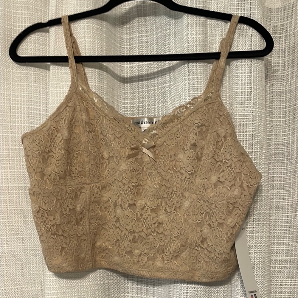 Madden Girl Tan Lace Cami